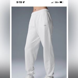 ALO Yoga Classic White Sweatpants